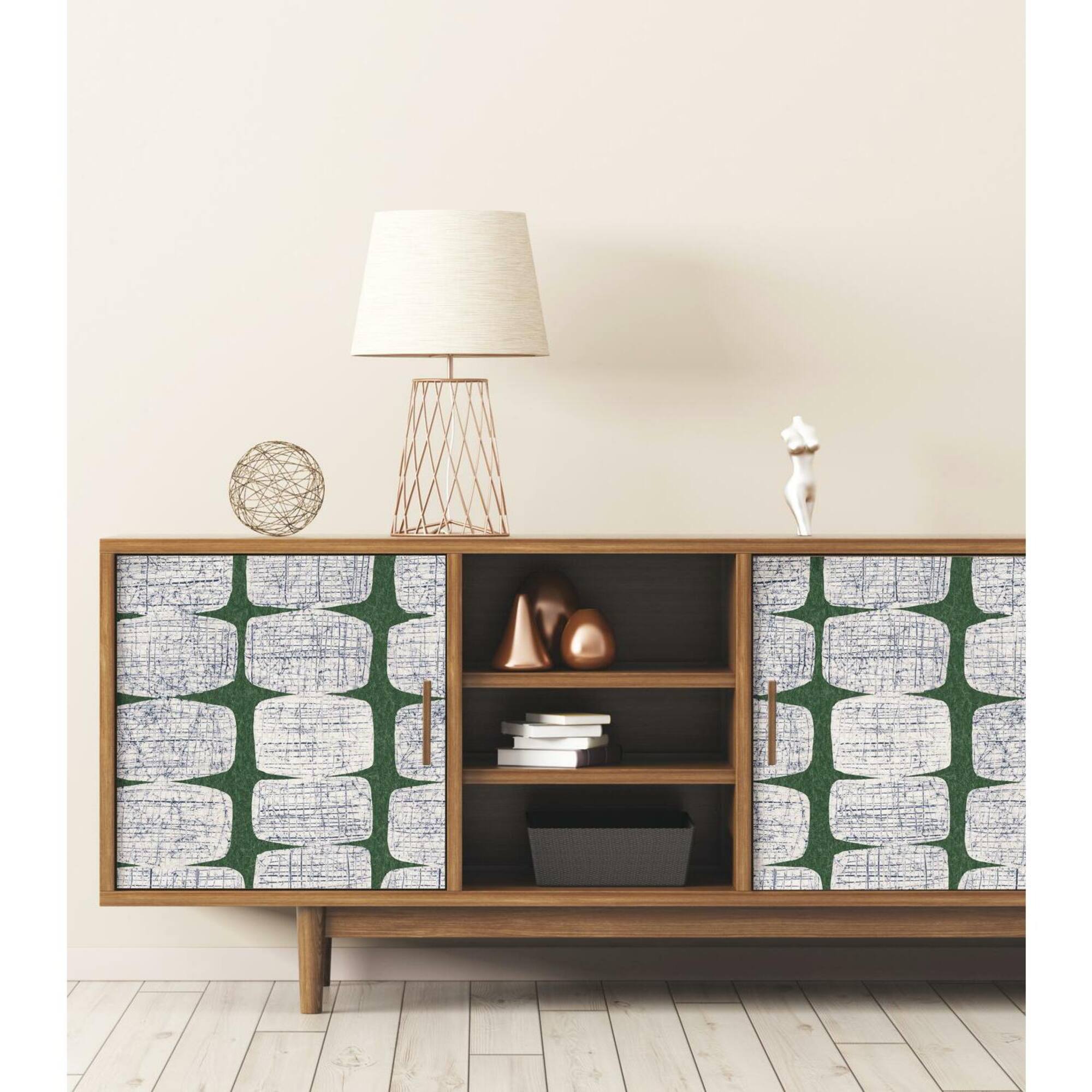 RoomMates Mid-Century Beads Peel & Stick Wallpaper